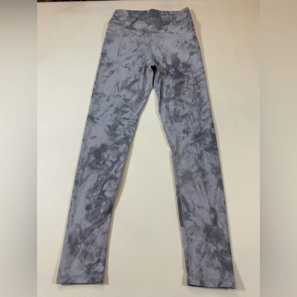 NWOT Bucked Up grey marble women’s medium full length leggings (bin U)